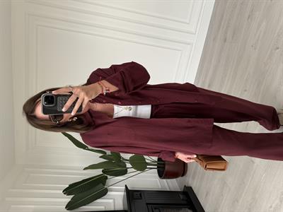 Orijinal Marka , %100 Pamuk , Bordo Premium Takım