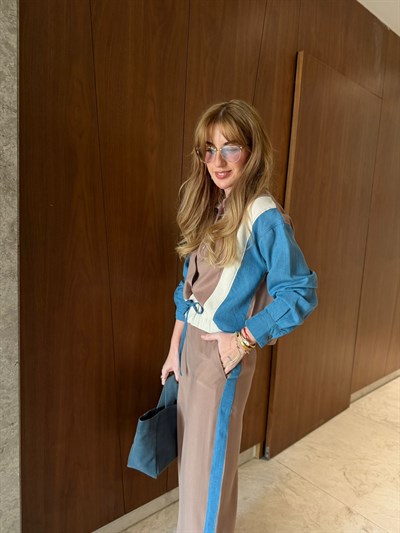 Orijinal Model , Vizon & Bebe Mavi , Jean Detaylı , Tencel Premium Takım