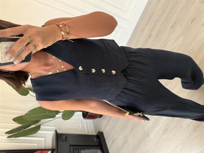 Orijinal Marka , Pamuk Keten , Lacivert Yelekli Takım