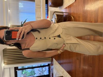 Acı Kahve Askılı , Bej Yelek