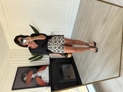 Beli Lastikli , Siyah & Beyaz Dantelli , Şehir Boy Şort