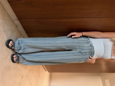 Çizgili Mavi , Yumuşacık Tencel , Jean Pantolon