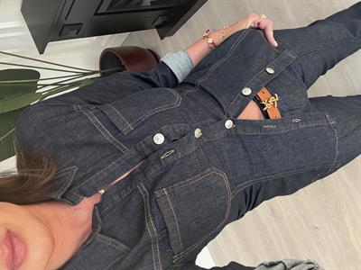 Orijinal Model Full Likralı Lacivert Jean Takım