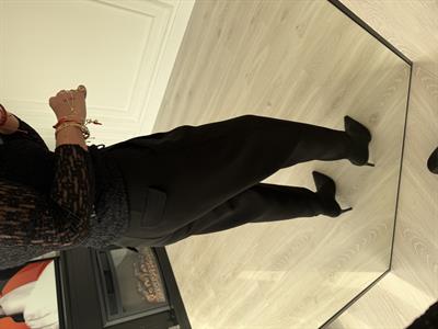 Kemerli Siyah Premium Havuç Siyah Pantolon