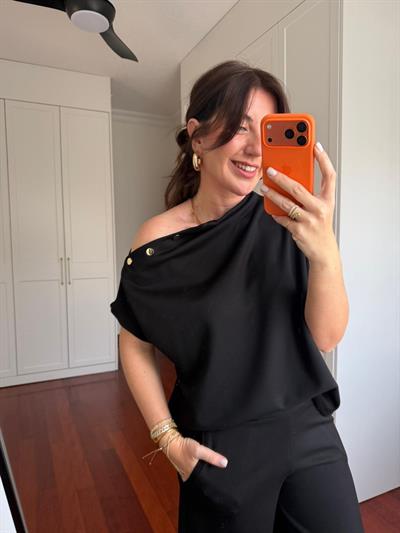 Orijinal Marka , Omzu Gold Detaylı , Siyah , Tok Modal Takım