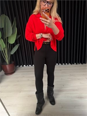Siyah , Çelik Örme , Likralı , Tayt Pantolon