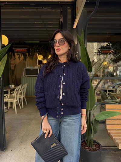 Orijinal Model , Saç Örügülü , Premium Yün , Lacivert Ceket