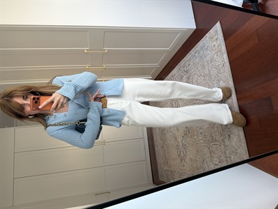 Özel Üretim , Beyaz , Yumuşacık Tencel Jean