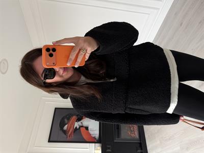 Orijinal Model, Siyah Teddy Sweat Mont