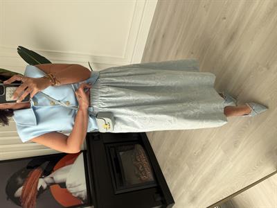 Beli Komple Lastikli İçi Astarlı Fisto Bebe Mavisi Etek