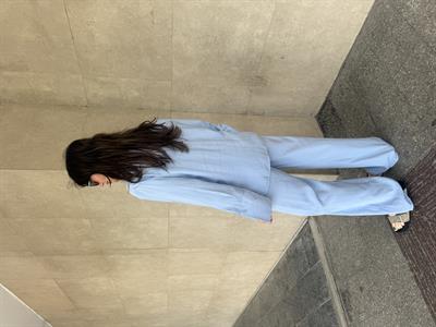 Hakim Yaka , Tencel , Bebe Mavisi , Gömlek & Pantolon Takım