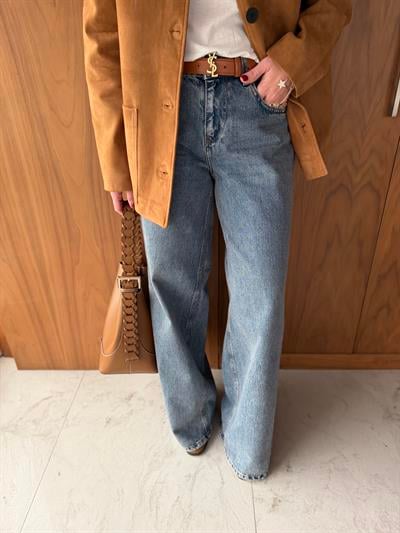 Baggy Palazzo , Eskitme Mavi Jean