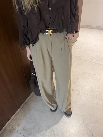 Yumuşacık Dokulu , Bej Palazzo Pantolon