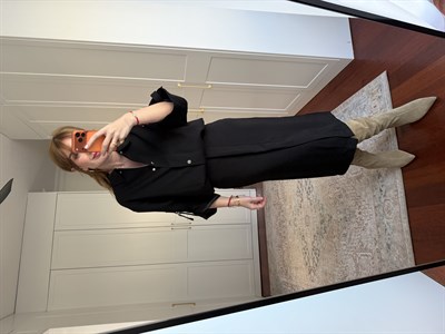 Premium Kalite , Bomber Ceket & Etek , Siyah Takım