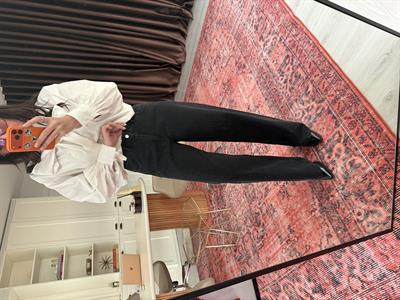 Orijinal Model , Parlak Taşlı , Siyah Palazzo Jean