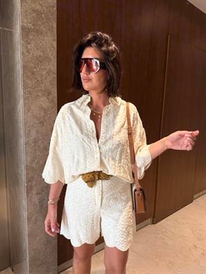 Orijinal Model , Fisto Nakış İşlemeli , Şort & Gömlek Takım