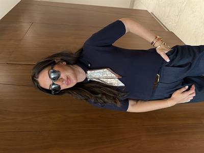 Özel İplik , Polo Yaka , Fularlı , Lacivert Triko