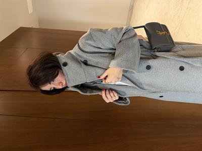 Premium Kalite , Dik Yaka , Gri Palto