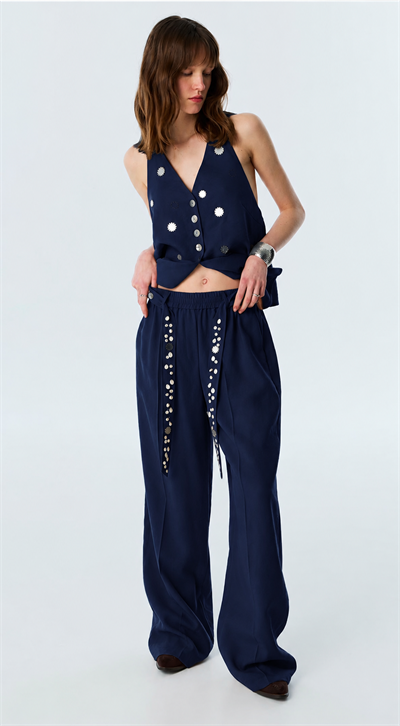 Orijinal Model , Pul Aksesuarlı , Premium Yelek & Pantolon Lacivert Takım
