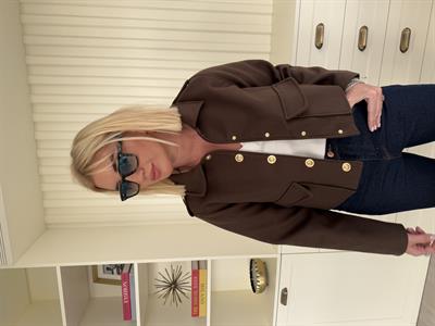 Orijinal Marka , Acı Kahve , Gold Düğmeli , Kaşe Ceket