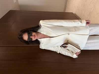 %100 Keten , Ekru , Blazer & Pantolon Takım