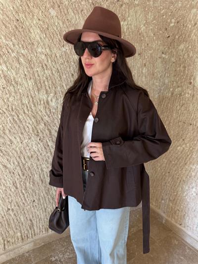 Yağlı Dokuda , Kadife Yakalı , Acı Kahve , Kuşaklı Trençkot