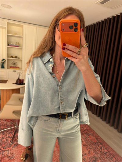 Orijinal Marka Tencel Jean Gömlek