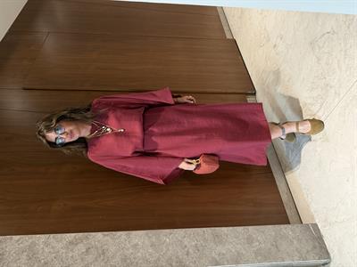 Orijinal Marka , Bağlamalı , Bordo Tencel Elbise