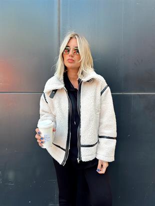 Orijinal Model, Deri Detaylı Teddy Mont