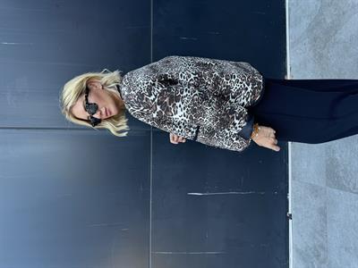 Orijinal Model Kahve Leopar Kapitone Mevsimlik Mont