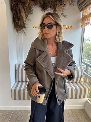 Premium Kürk Astarlı , Vizon Nubuk Mont