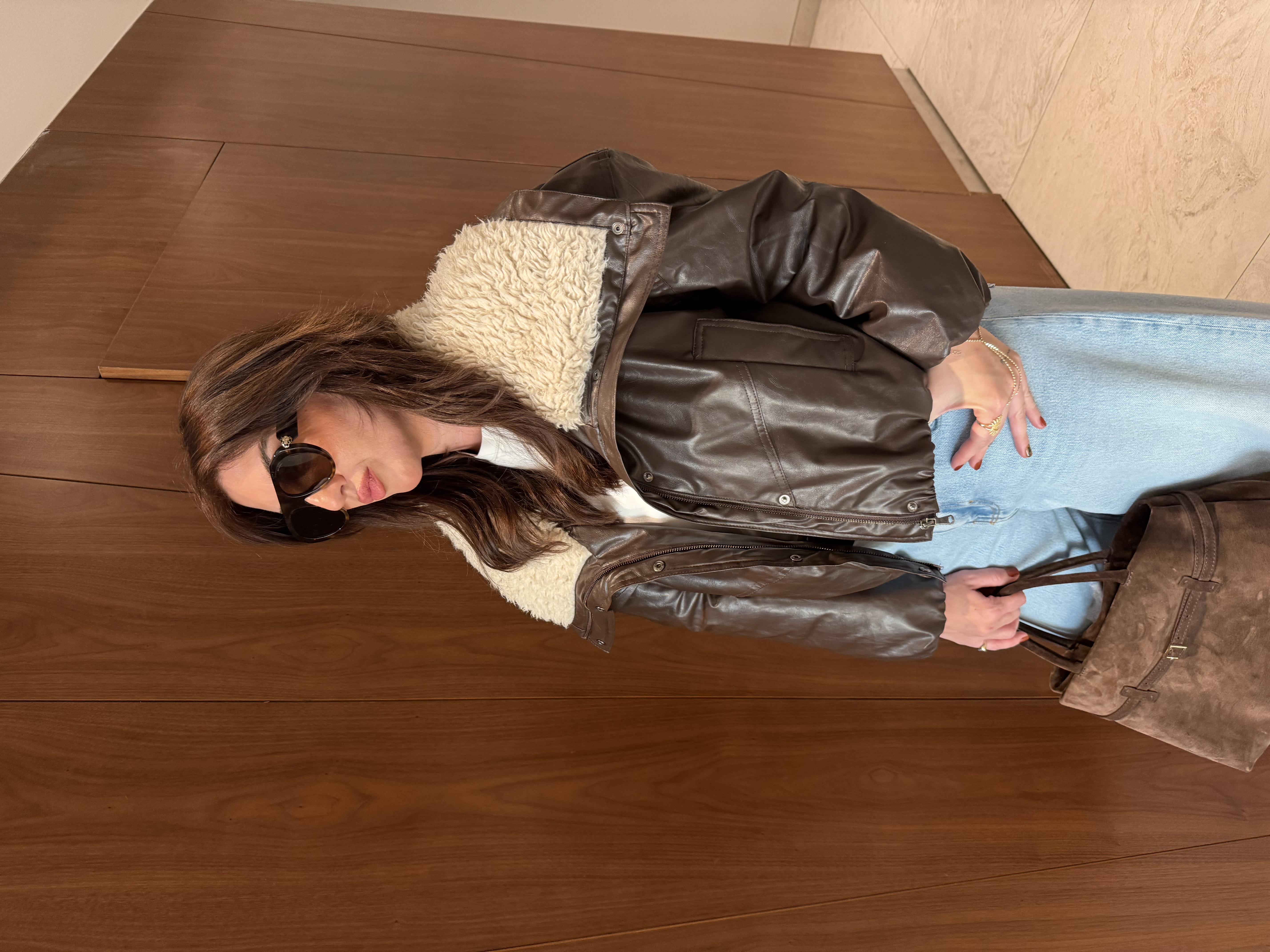 Orijinal Model , Yakası Kürklü , Acı Kahve Bomber , Deri Mont