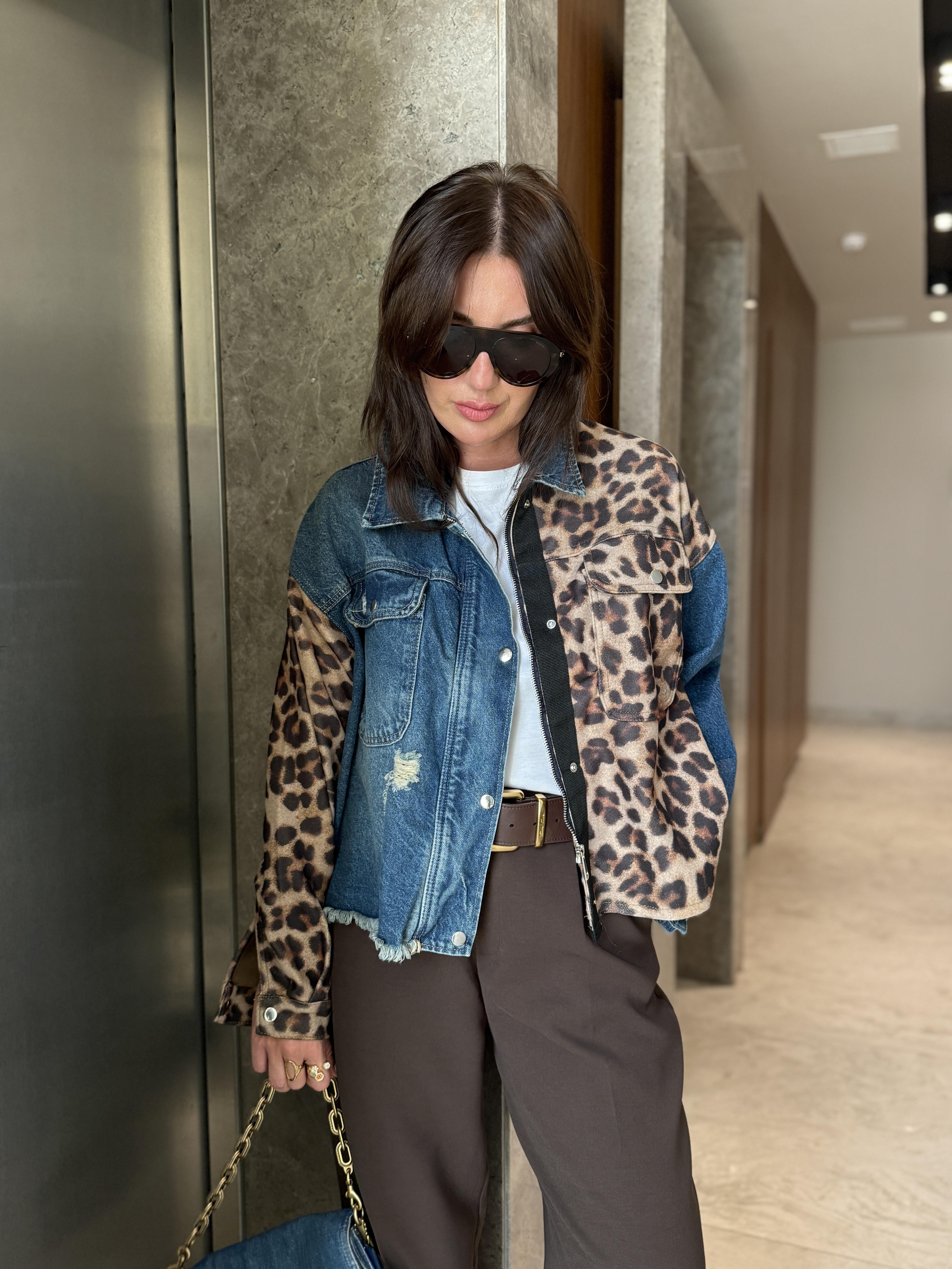 Leopar Desenli , Jean Ceket