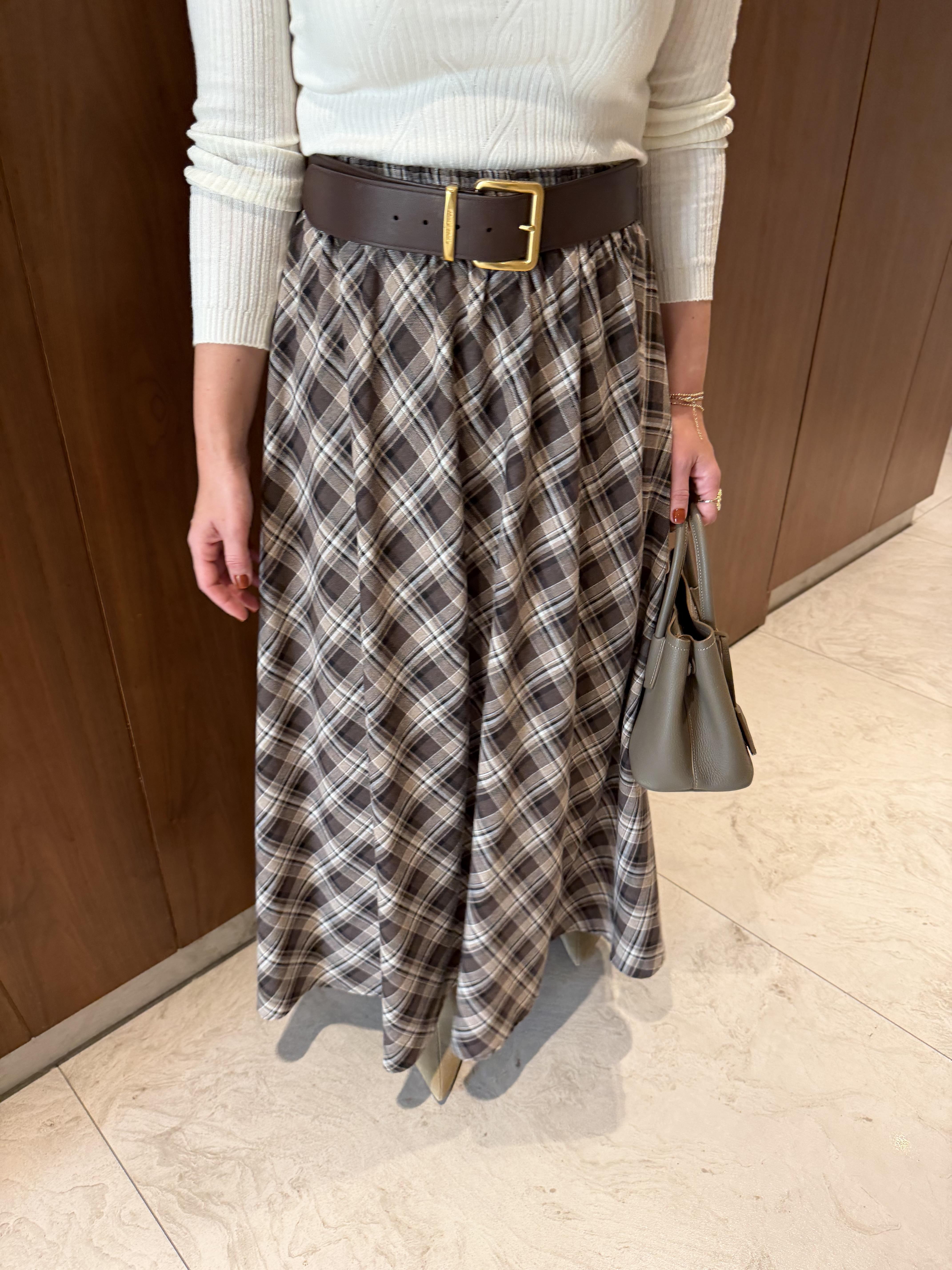 Beli Lastikli , Kahverengi Ekoseli , Premium Etek