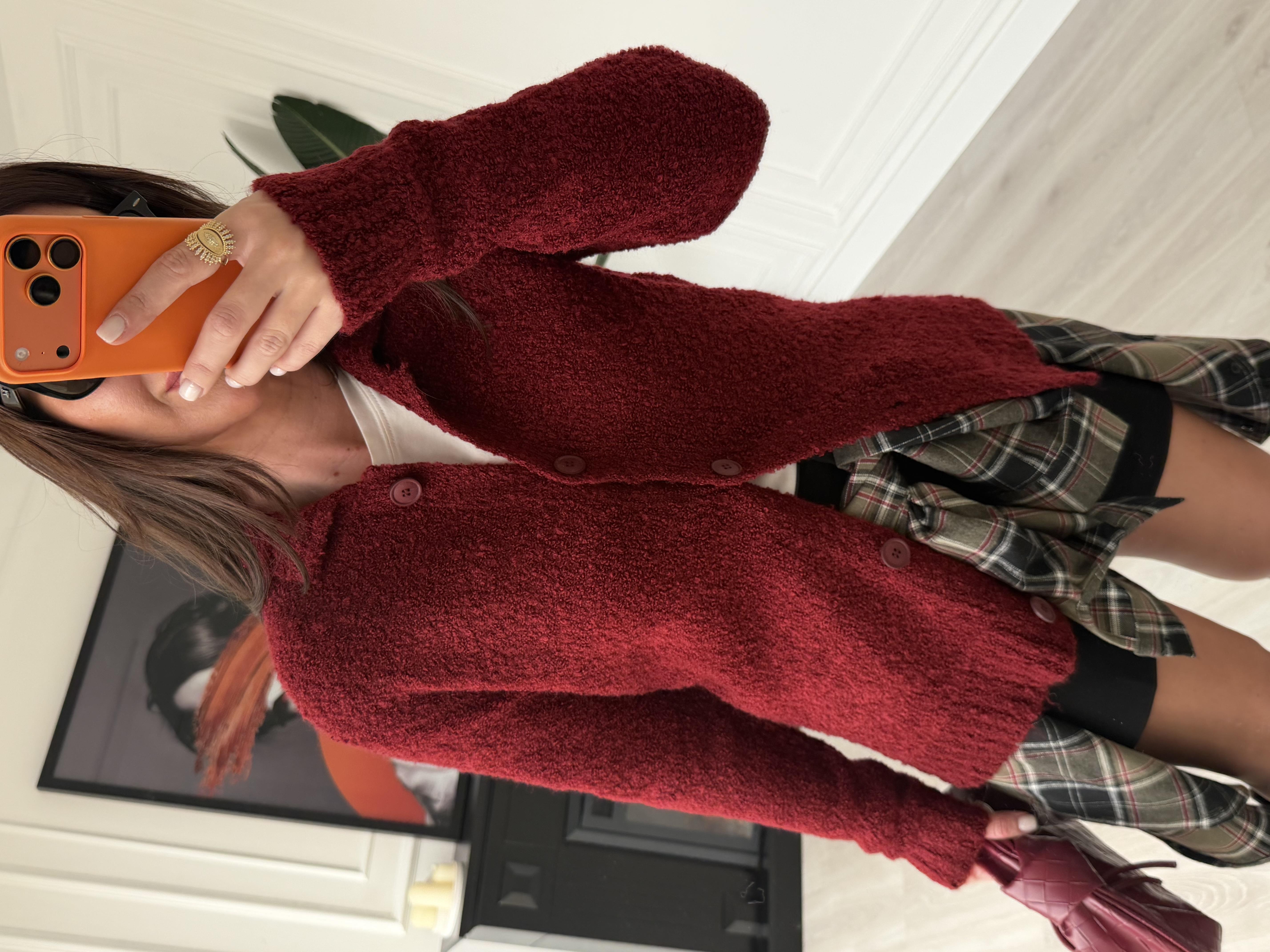 Orijinal Marka , Bordo , Triko Hırka