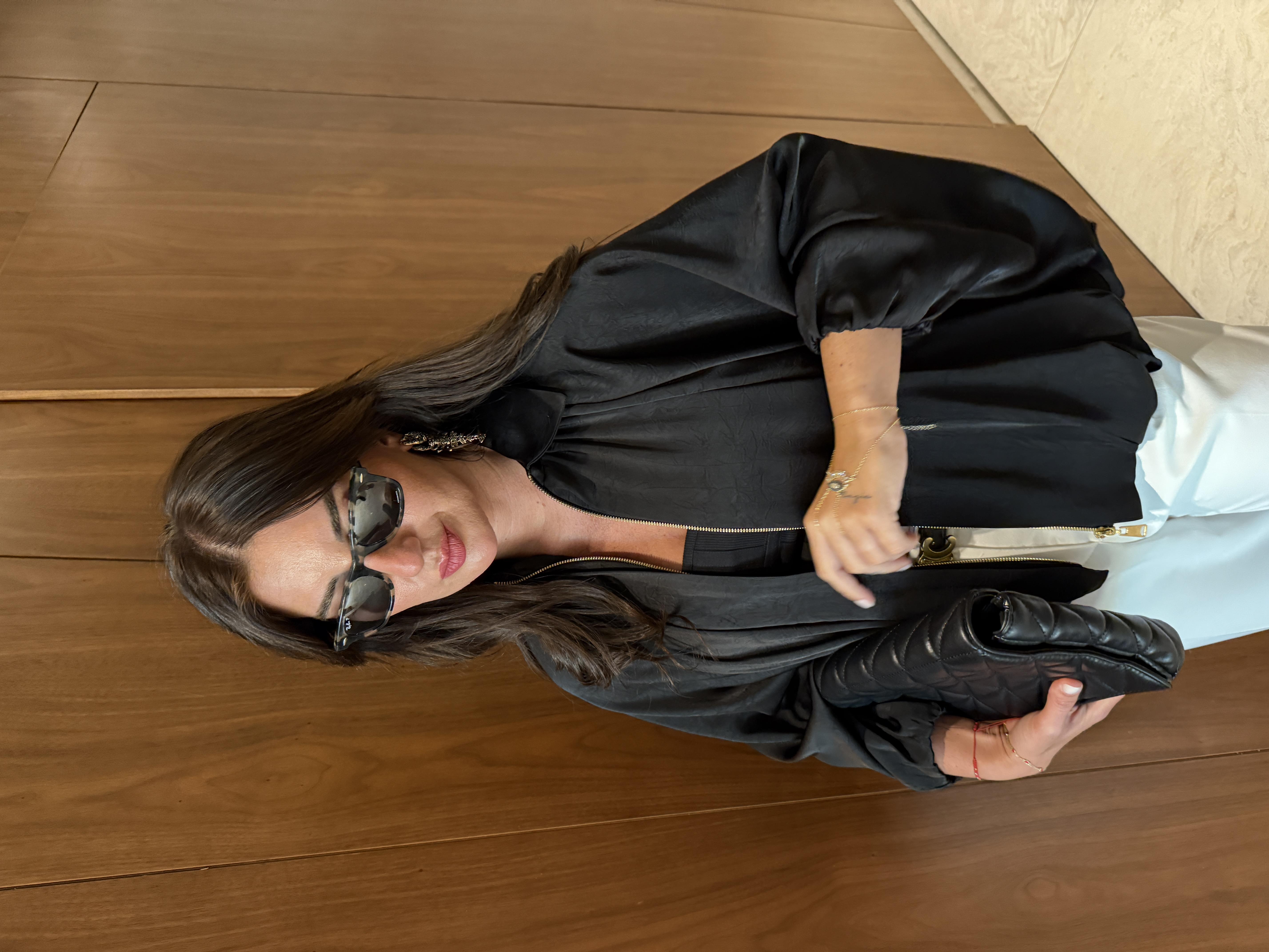 Orijinal Model , Premium , Saten , Siyah Bomber Ceket