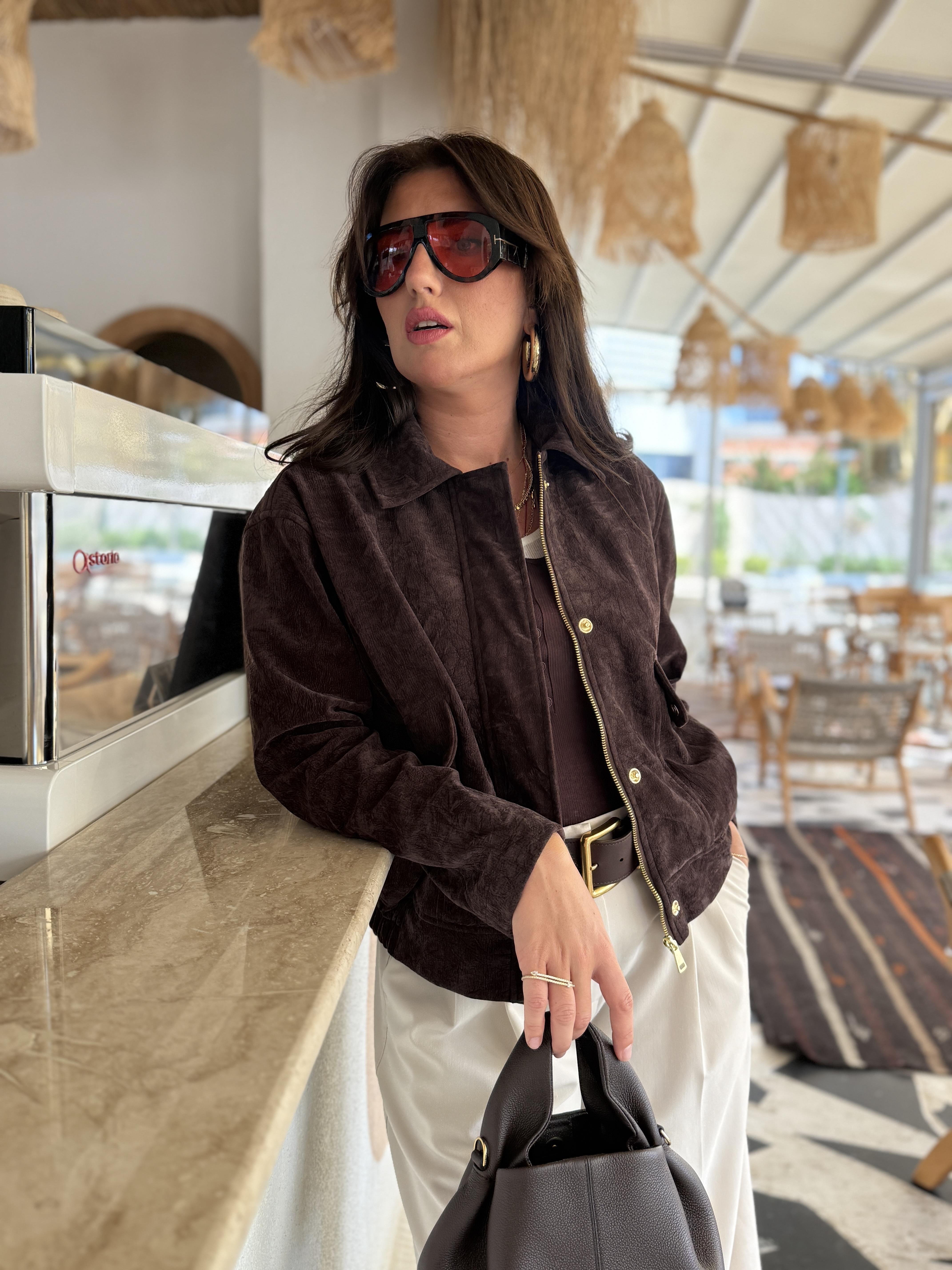 Acı Kahve , Süet , Premium Bomber Ceket