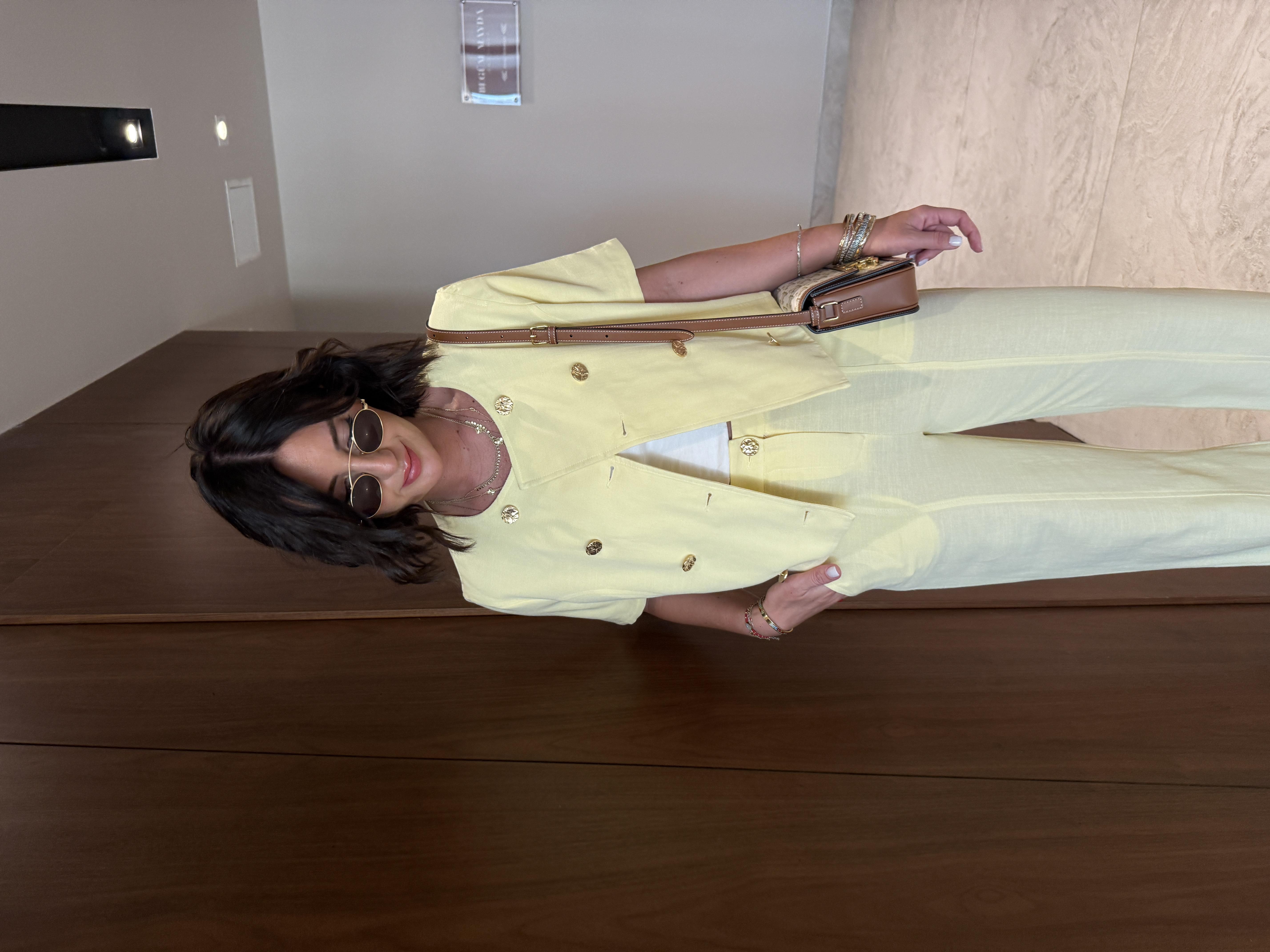 Orijinal Model , Gold Düğmeli , Ceket & Pantolon , Sarı Takım