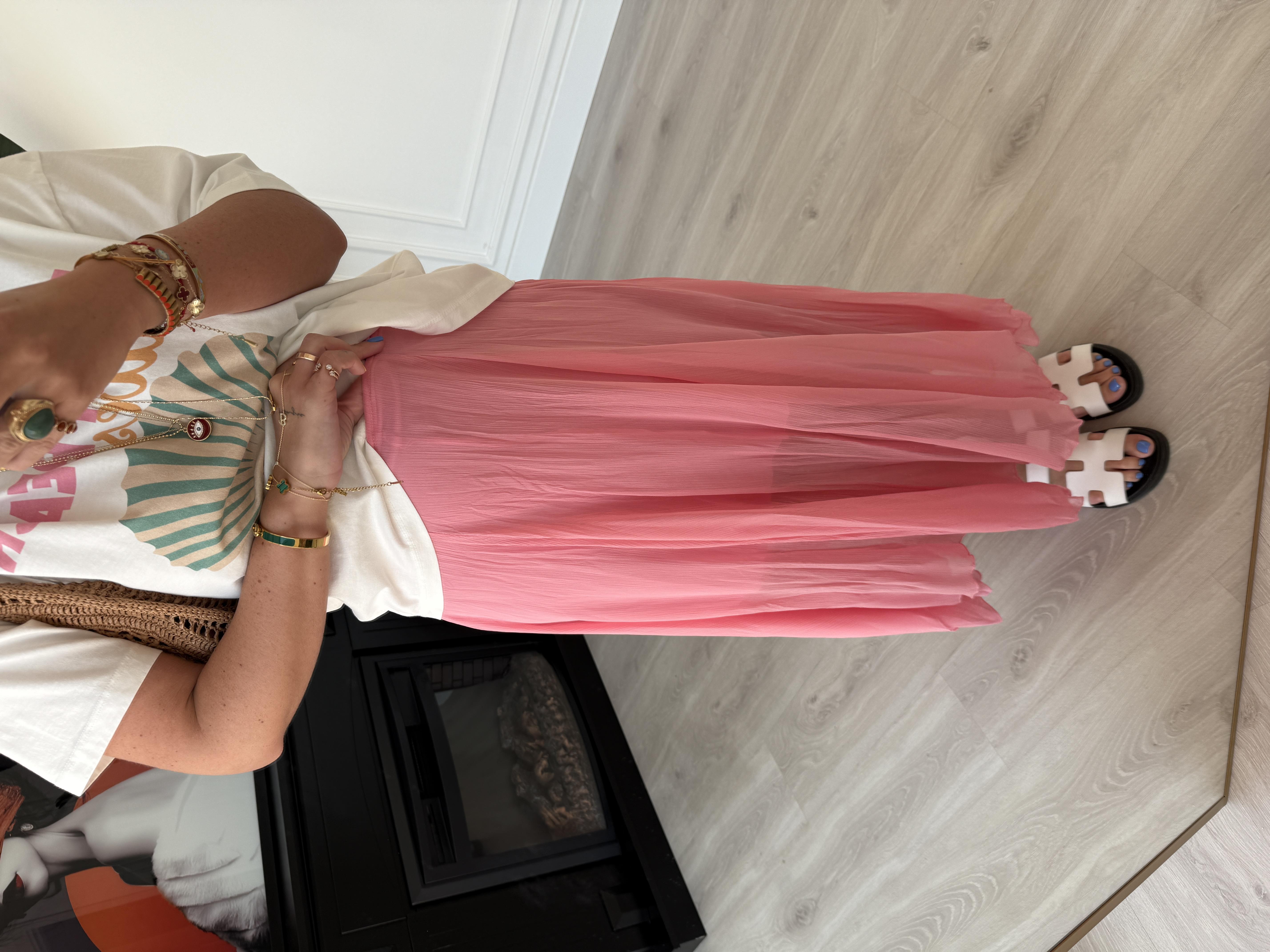 Pembe , Kraşlı Etek