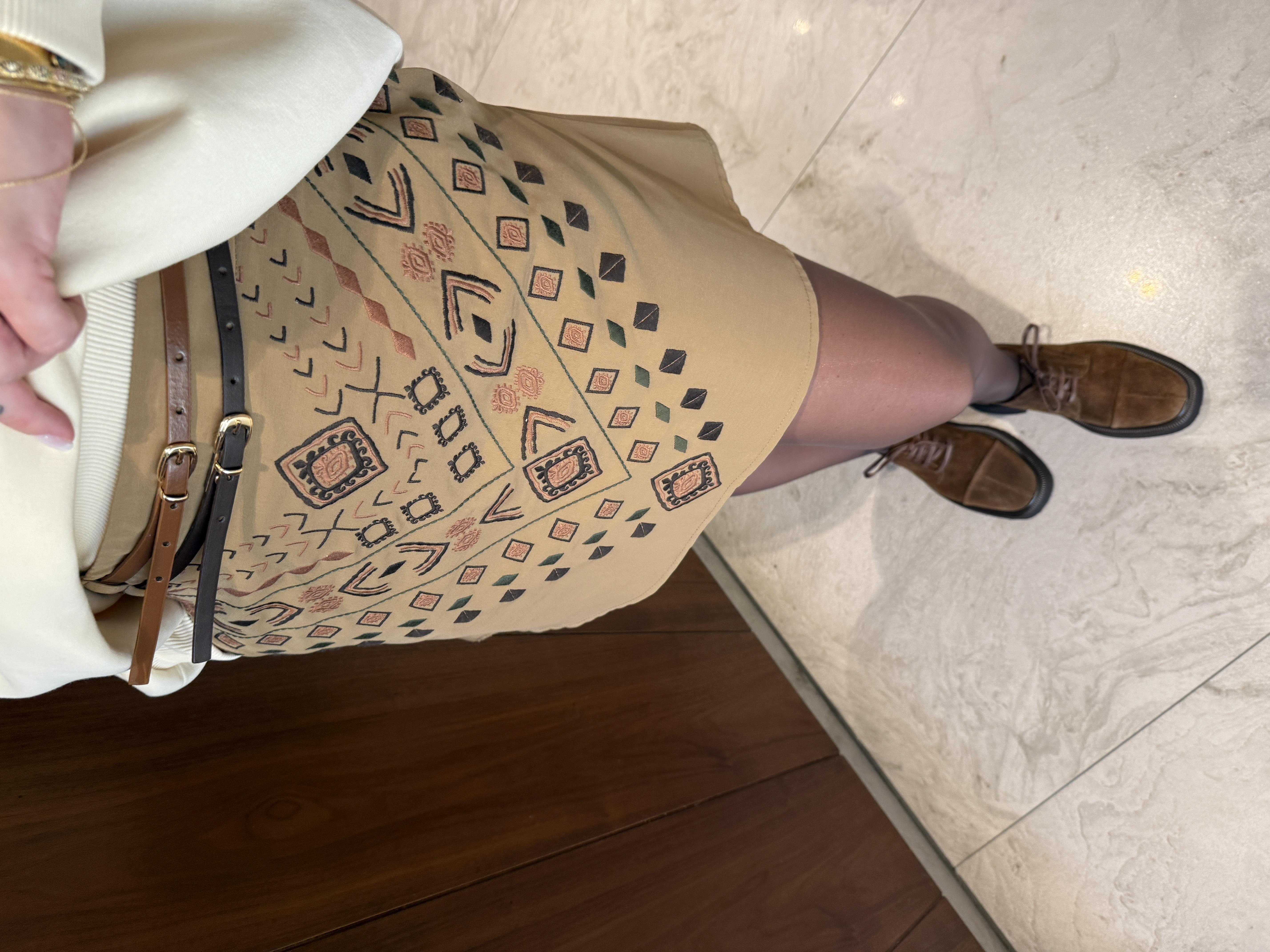 Çift Kemerli , Nakış İşlemeli , Etnik Etek