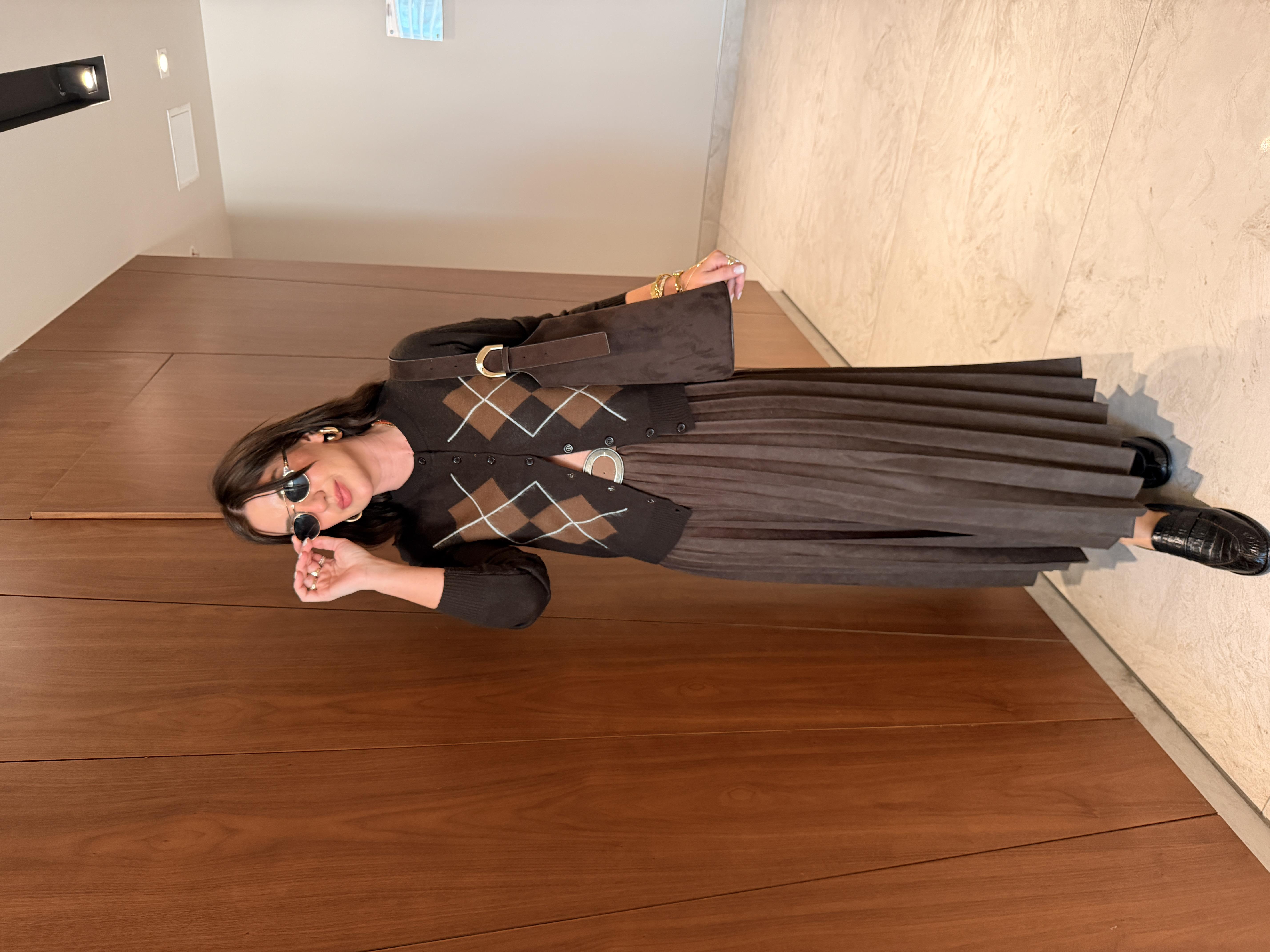 Orijinal Model , Kemerli , Acı Kahve , Süet Etek