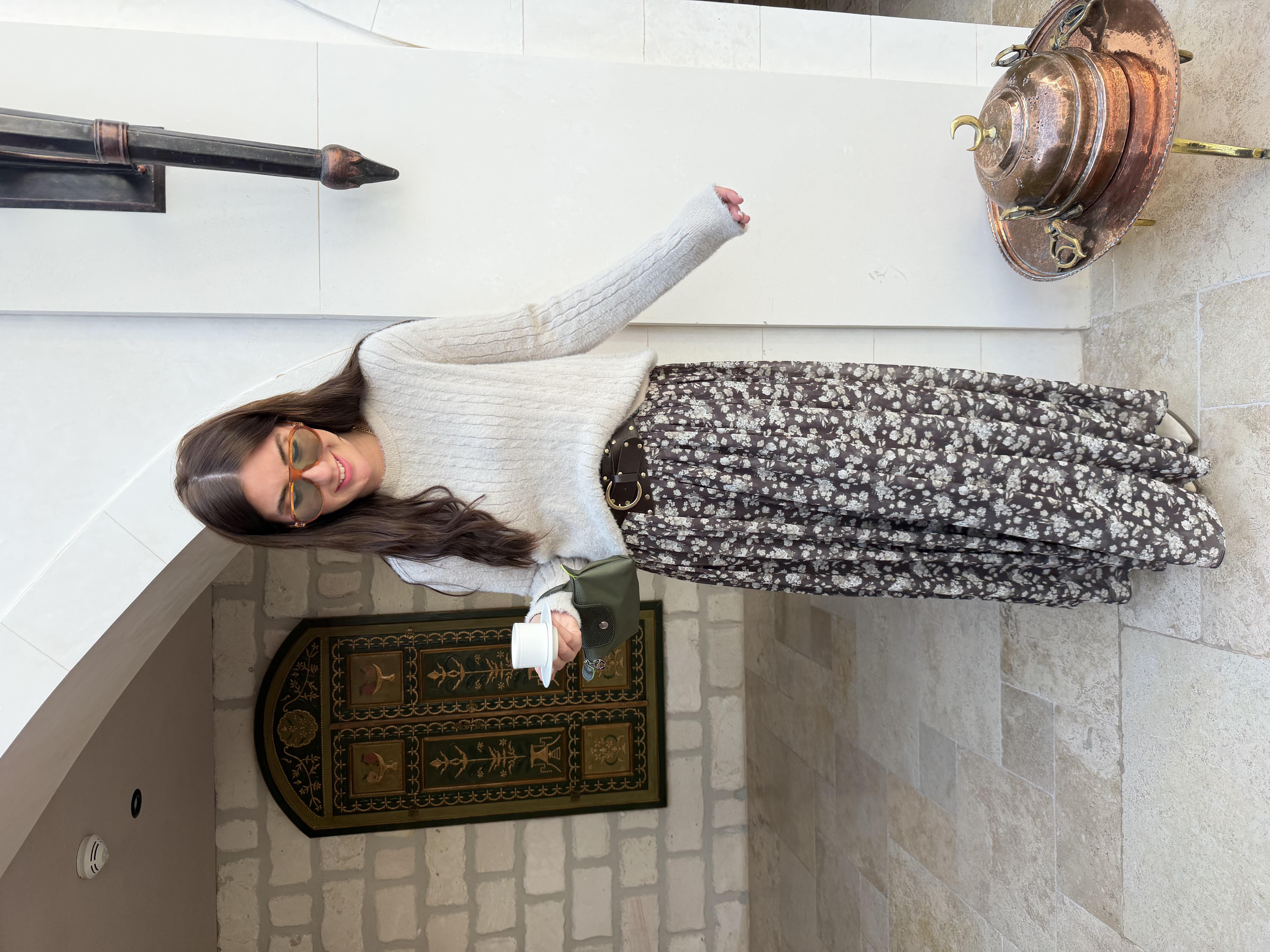 Orijinal Model , Deri Kemerli , Çiçekli , Haki Etek