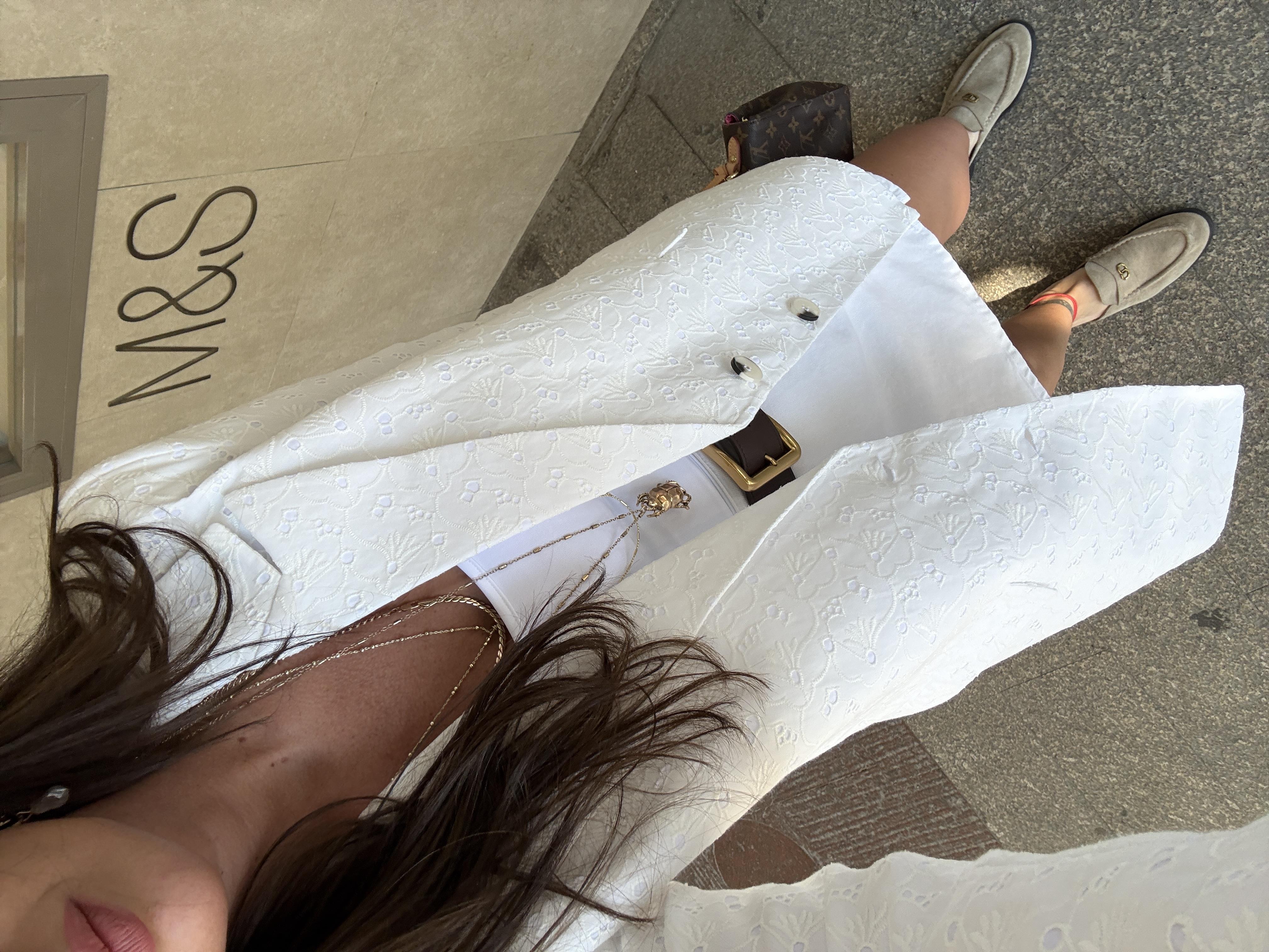 Fistolu , Premium , Beyaz Blazer Ceket