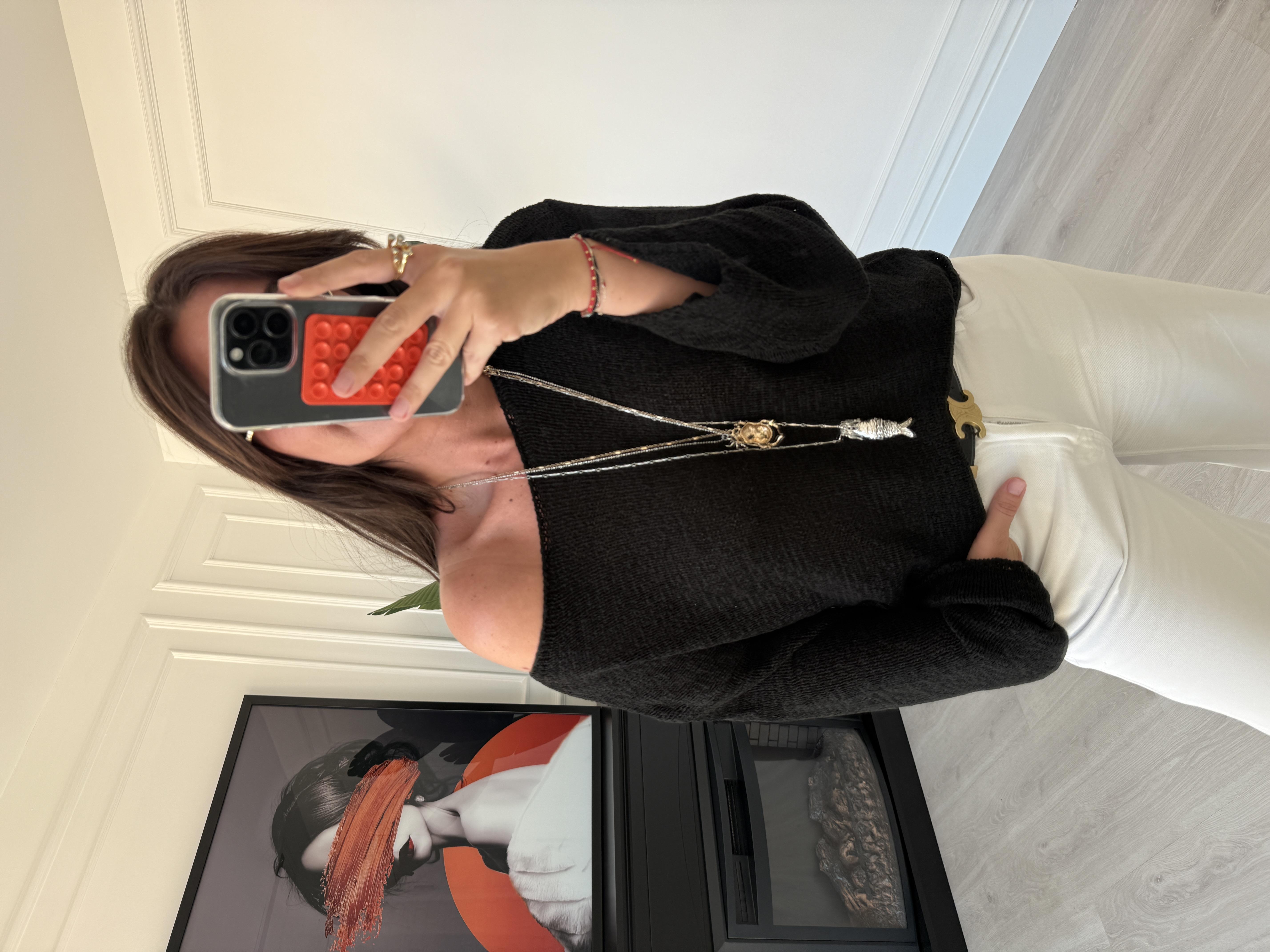 Siyah , Kayık Yaka , Merserize