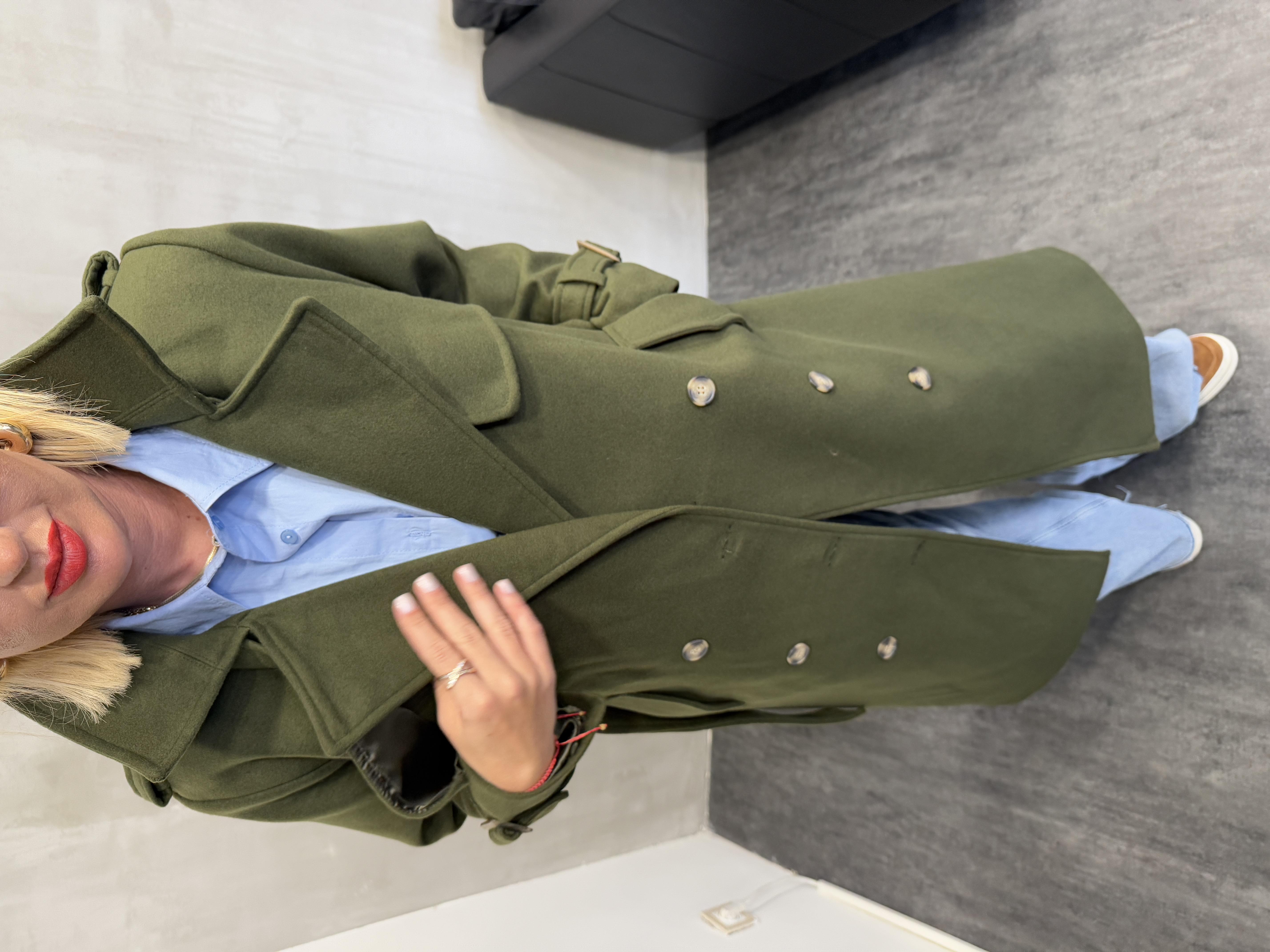 Orijinal Marka , Yeşil , Premium Kaşe Kaban