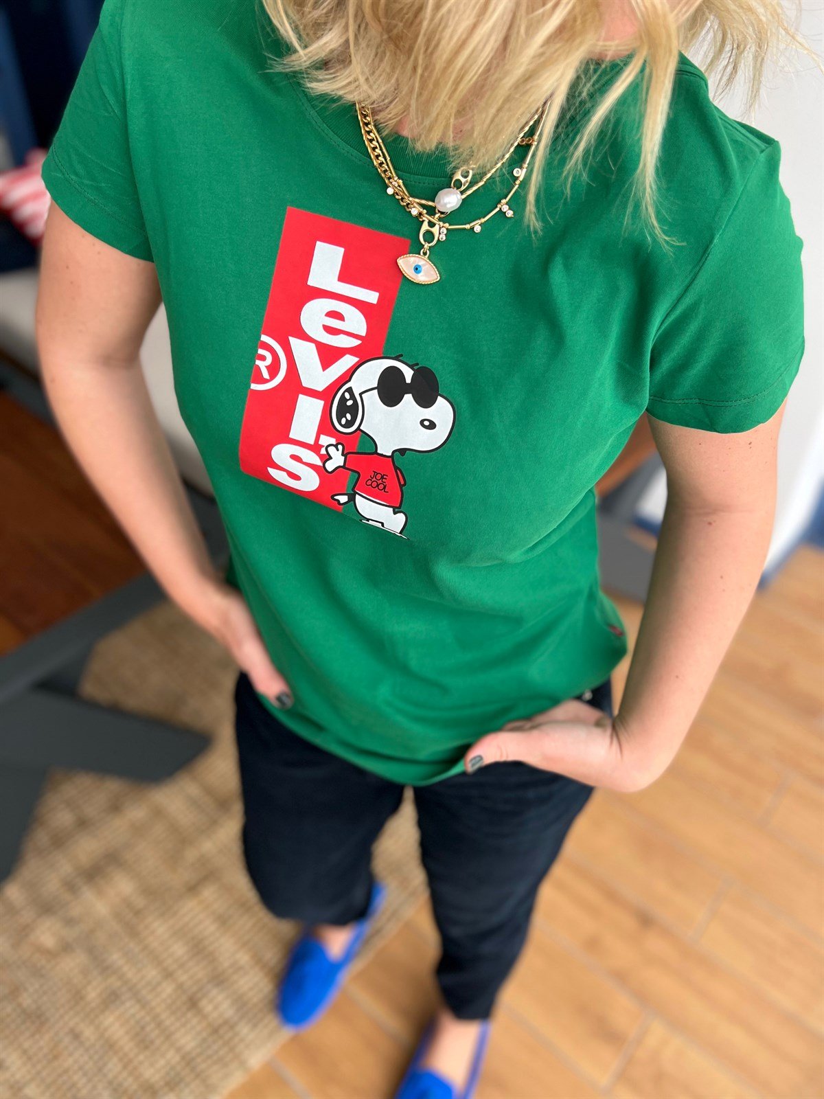 Orijinal L'evis Yeşil Snoopy T-Shirt | Begüm Mayda Boutique