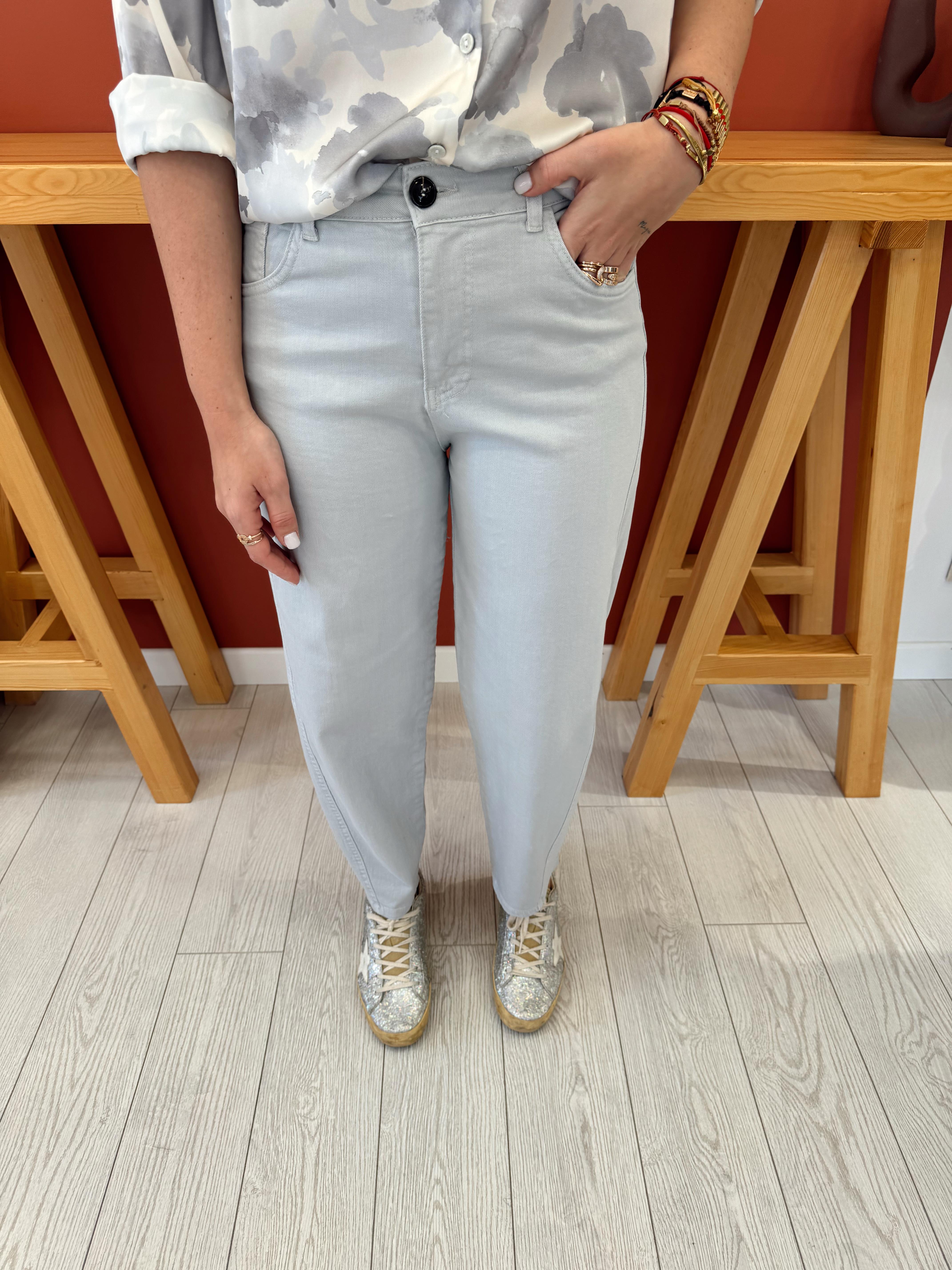 Orjinal Marka Binici Model Likralı Gri Jean Pantolon