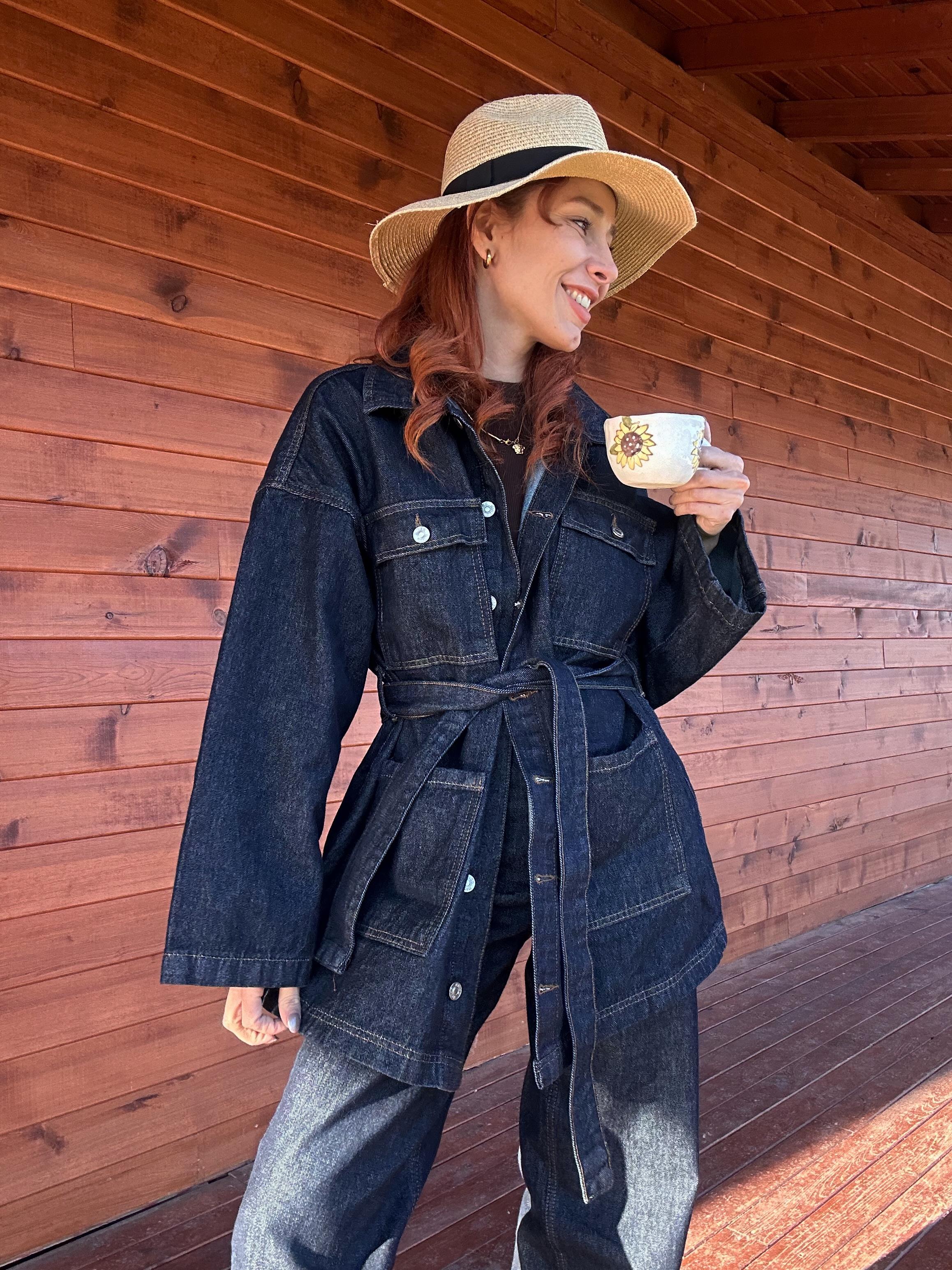 Denim Takım Bağlamalı Jean Ceket+Jean