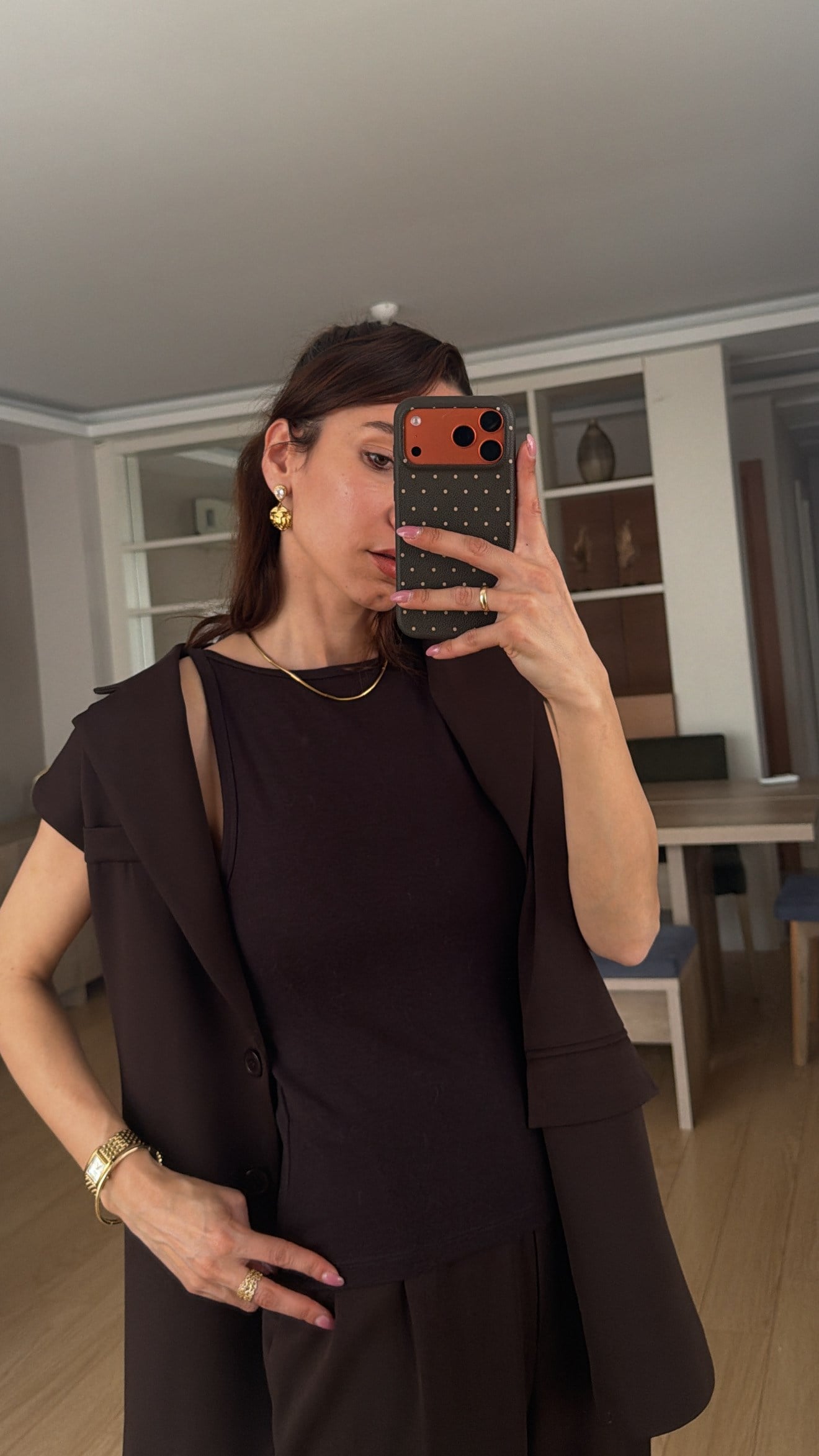 Dildin Halter Yaka Crop Kahve 