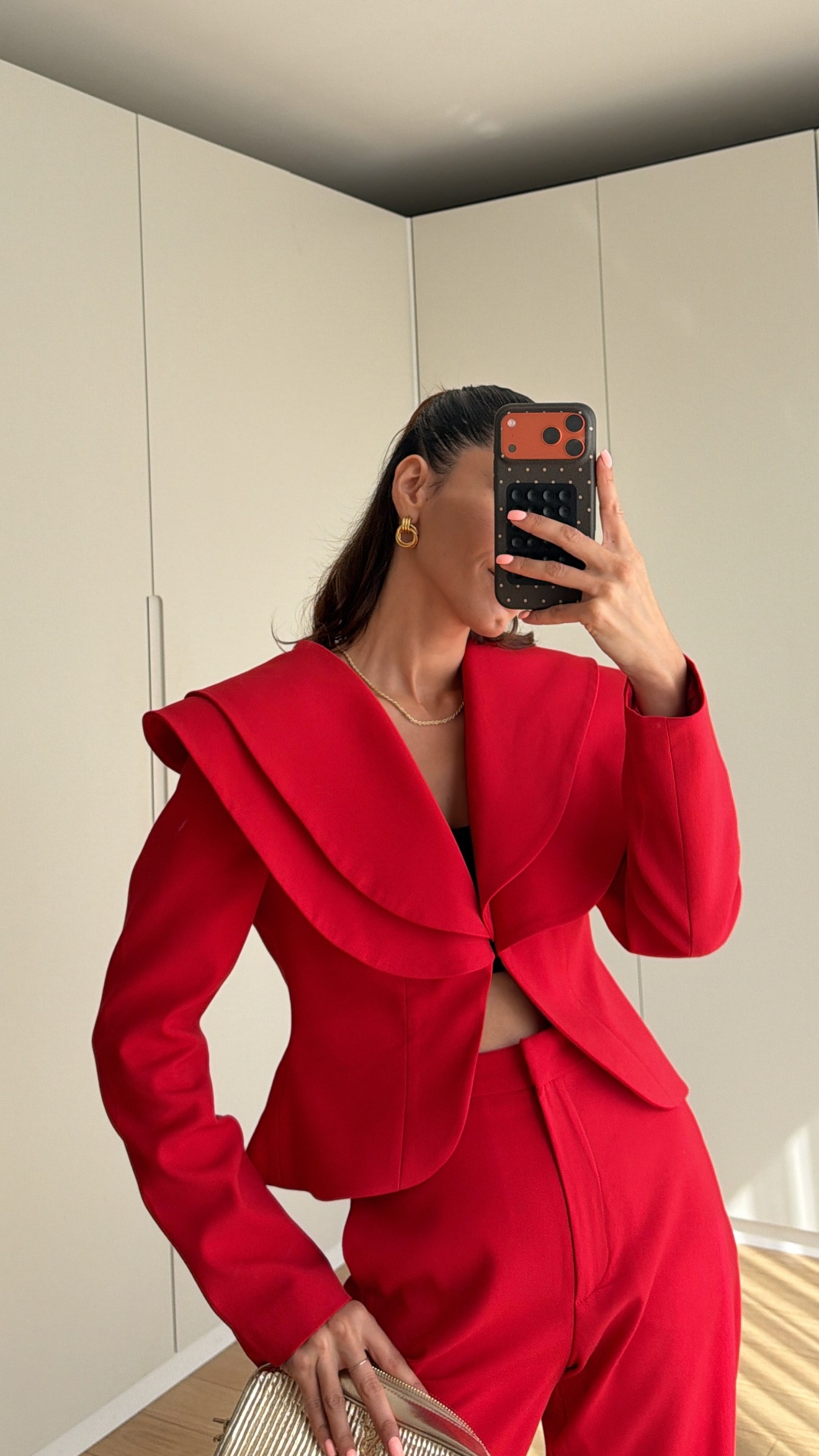 KIRMIZI BIANCA SCULPT BLAZER 